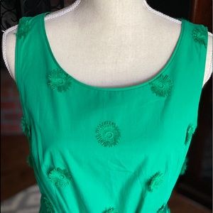 Kelly Green Talbots sleeveless dress size 6